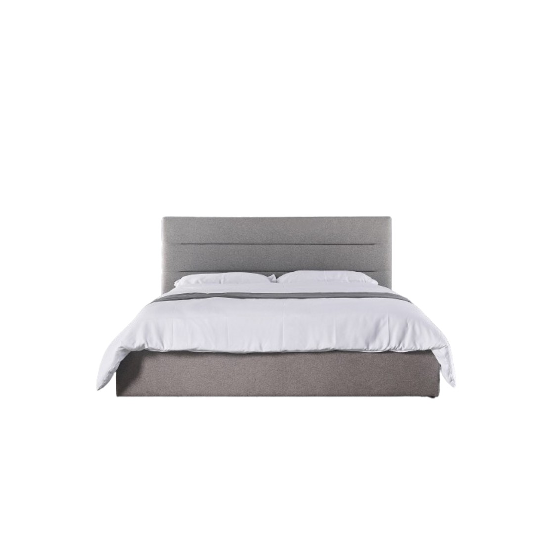 Lit coffre collection MILOS - Couleur grise - 140x200cm - Sommier inclus