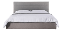 Lit collection SIENNE - Couleur grise - 140x200cm - Sommier inclus