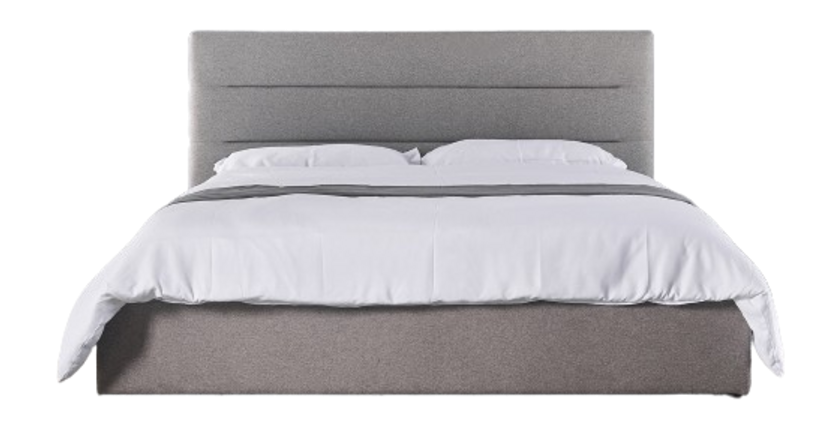 Lit collection SIENNE - Couleur grise - 140x200cm - Sommier inclus
