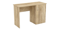 Bureau droit design avec caisson de rangement 1 porte collection ARLEE coloris chêne sonoma.