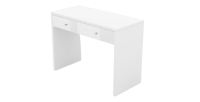 Bureau droit design avec grand tiroir collection BRIXTON coloris blanc.