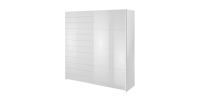 Armoire design 2 portes avec miroirs 220cm couleur chêne clair. Collection EOS