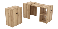 Bureau pliable spécial petite espace collection FLIP coloris chêne.