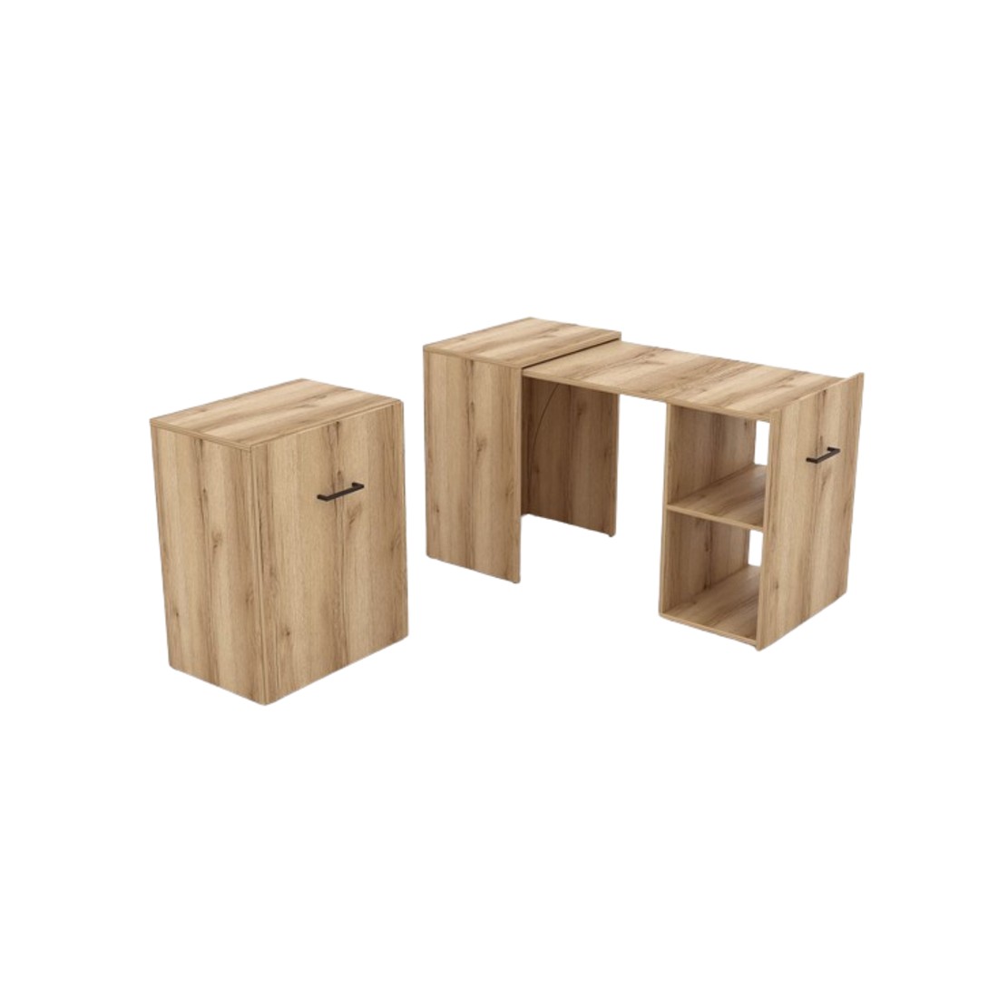 Bureau pliable spécial petite espace collection FLIP coloris chêne.