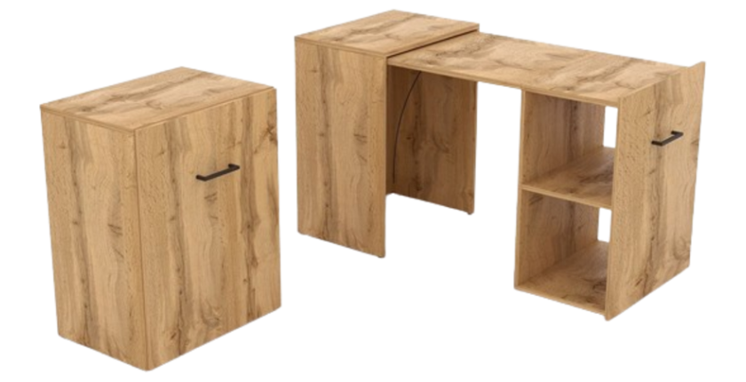Bureau pliable spécial petite espace collection FLIP coloris Pin.