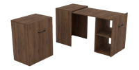 Bureau pliable spécial petite espace collection FLIP coloris chêne foncé.
