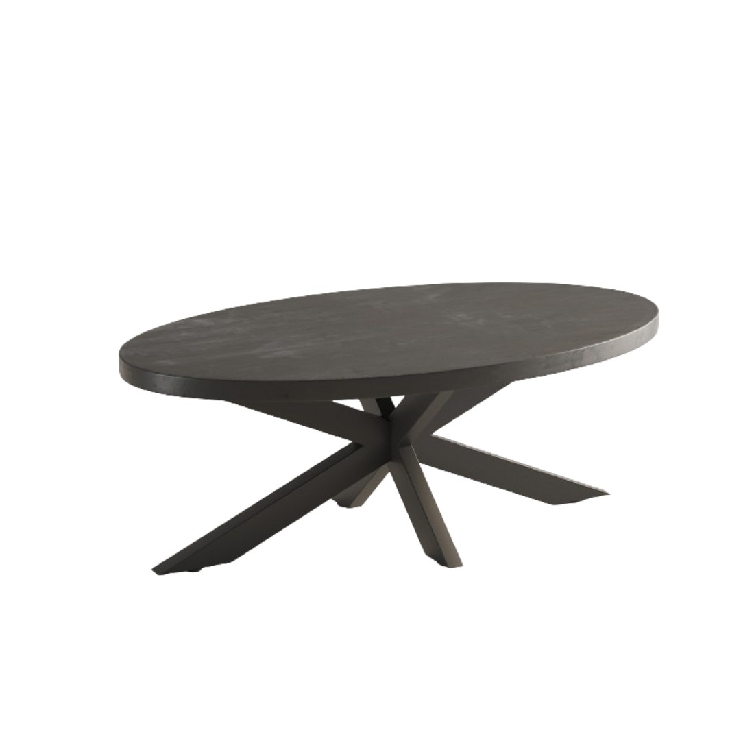 Table basse ovale collection MADEIRO noir.