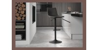 Tabouret de bar style vintage coloris noir. Collection SOUL