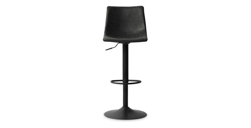 Tabouret de bar style vintage coloris noir. Collection SOUL