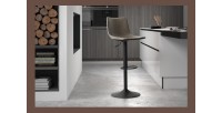Tabouret de bar style vintage coloris gris. Collection SOUL
