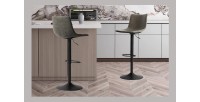Tabouret de bar style vintage coloris gris. Collection SOUL