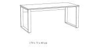 Bureau professionnel droit 170cm coloris chêne clair collection DEPÉ