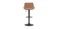 Tabouret de bar style vintage coloris cognac. Collection FERNAND