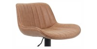 Tabouret de bar style vintage coloris cognac. Collection FERNAND