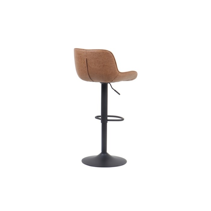 Tabouret de bar style vintage coloris cognac. Collection FERNAND