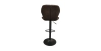 Tabouret de bar style vintage coloris brun foncé. Collection MABEL