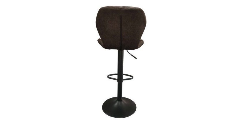 Tabouret de bar style vintage coloris brun foncé. Collection MABEL
