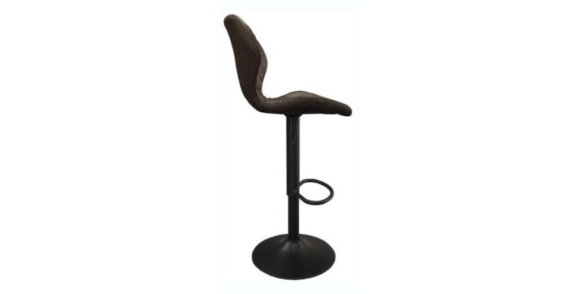 Tabouret de bar style vintage coloris brun foncé. Collection MABEL