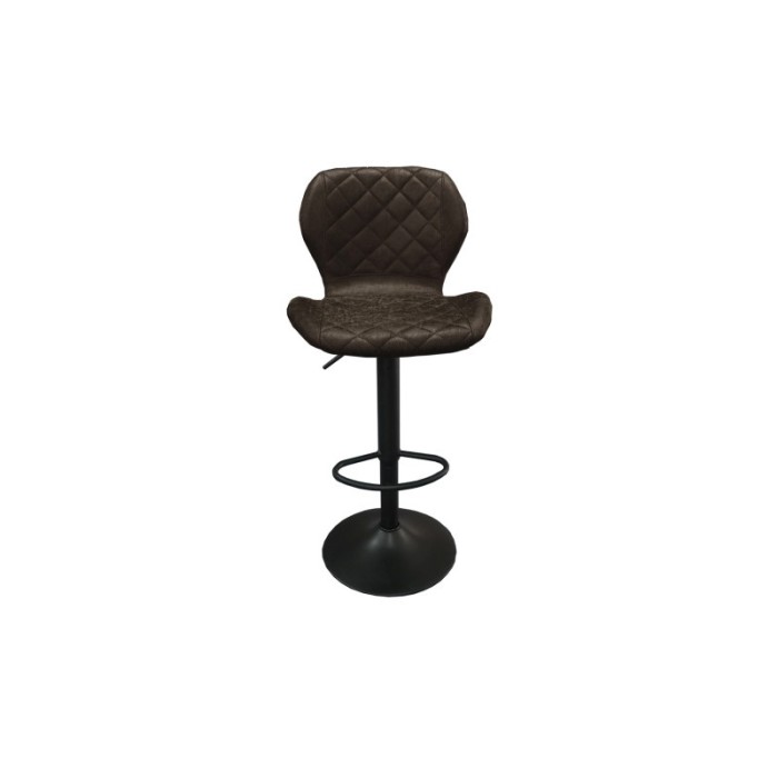 Tabouret de bar style vintage coloris brun foncé. Collection MABEL