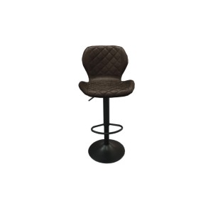 Tabouret de bar style vintage coloris brun foncé. Collection MABEL