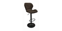 Tabouret de bar style vintage coloris brun foncé. Collection MABEL
