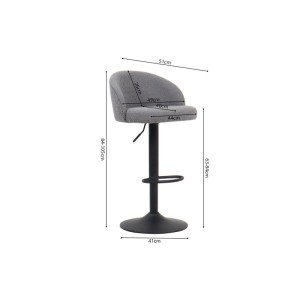 Tabouret de bar style vintage coloris gris. Collection HYDRA