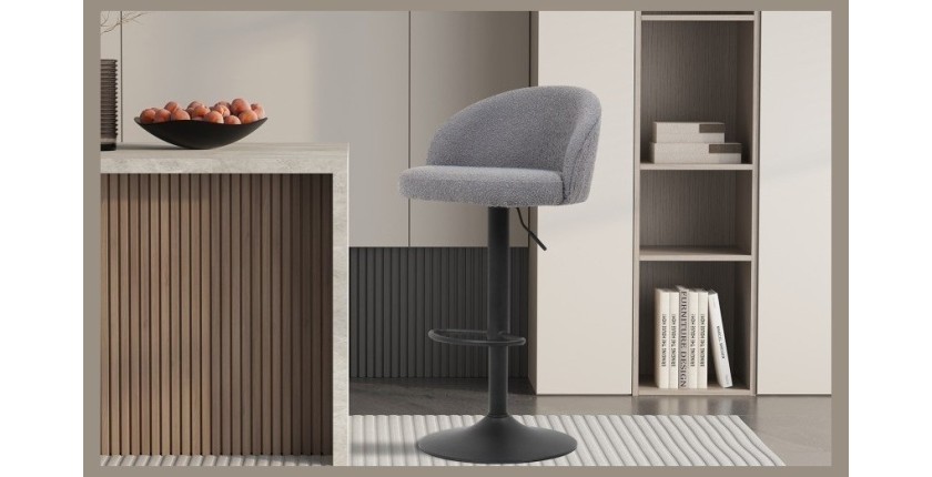 Tabouret de bar style vintage coloris gris. Collection HYDRA