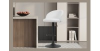 Tabouret de bar style vintage coloris blanc. Collection HYDRA