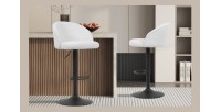 Tabouret de bar style vintage coloris blanc. Collection HYDRA