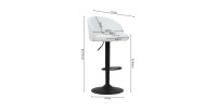Tabouret de bar style vintage coloris blanc. Collection HYDRA