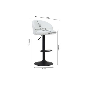Tabouret de bar style vintage coloris blanc. Collection HYDRA