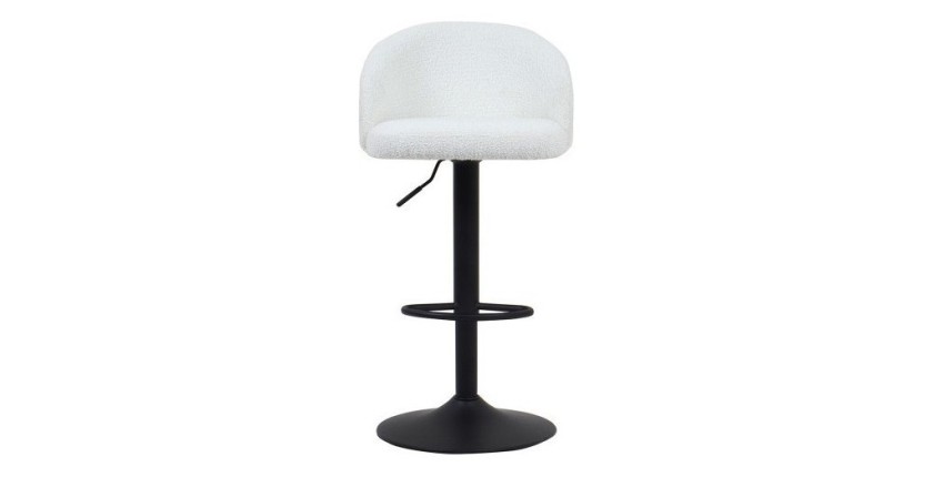 Tabouret de bar style vintage coloris blanc. Collection HYDRA