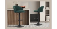 Tabouret de bar style vintage coloris vert. Collection HYDRA