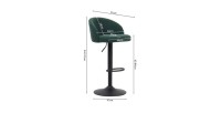 Tabouret de bar style vintage coloris vert. Collection HYDRA