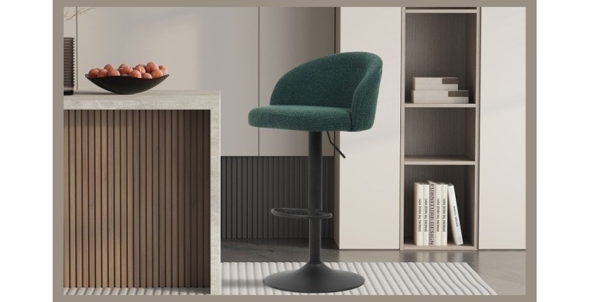 Tabouret de bar style vintage coloris vert. Collection HYDRA