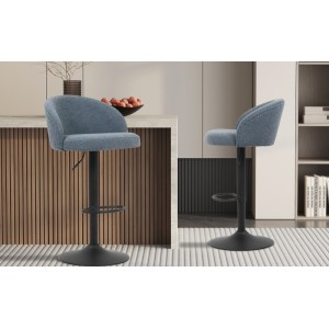 Tabouret de bar style vintage coloris bleu. Collection HYDRA