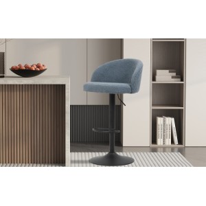 Tabouret de bar style vintage coloris bleu. Collection HYDRA