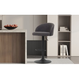Tabouret de bar style vintage coloris gris. Collection HYDRA