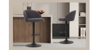Tabouret de bar style vintage coloris gris. Collection HYDRA