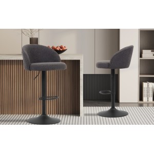 Tabouret de bar style vintage coloris gris. Collection HYDRA