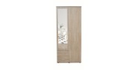 Armoire TOM 2 portes avec miroir Sonoma