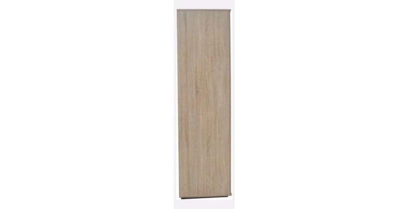 Armoire, garde-robe, avec miroir collection TOM, 3 portes 120 cm, penderie intégrée chêne sonoma
