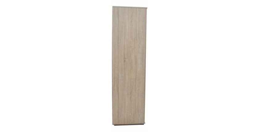 Armoire, garde-robe, avec miroir collection TOM, 4 portes 160 cm, penderie intégrée chêne sonoma