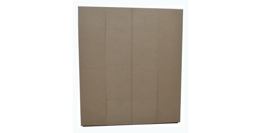 Armoire, garde-robe, avec miroir collection TOM, 4 portes 160 cm, penderie intégrée chêne sonoma