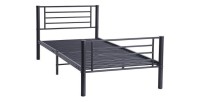 Lit en métal superposé 90x200 cm SAMMY, coloris gris foncé