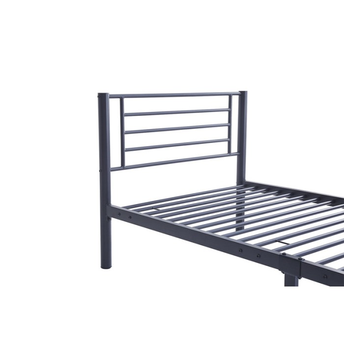 Lit en métal superposé 90x200 cm SAMMY, coloris gris foncé
