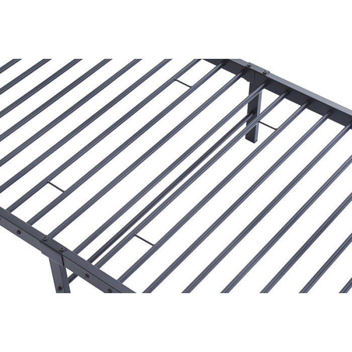 Lit en métal superposé 90x200 cm SAMMY, coloris gris foncé
