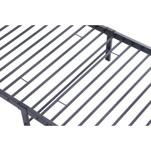 Lit en métal superposé 90x200 cm SAMMY, coloris gris foncé