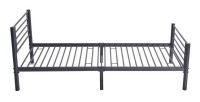 Lit en métal superposé 90x200 cm SAMMY, coloris gris foncé