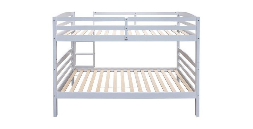 Lit en bois superposé évolutif 90x200 cm BOY, coloris blanc